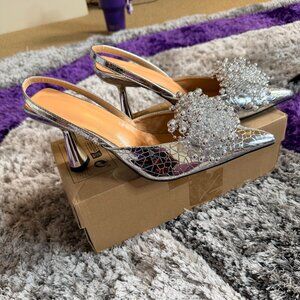 Beaded Sling Back Heel